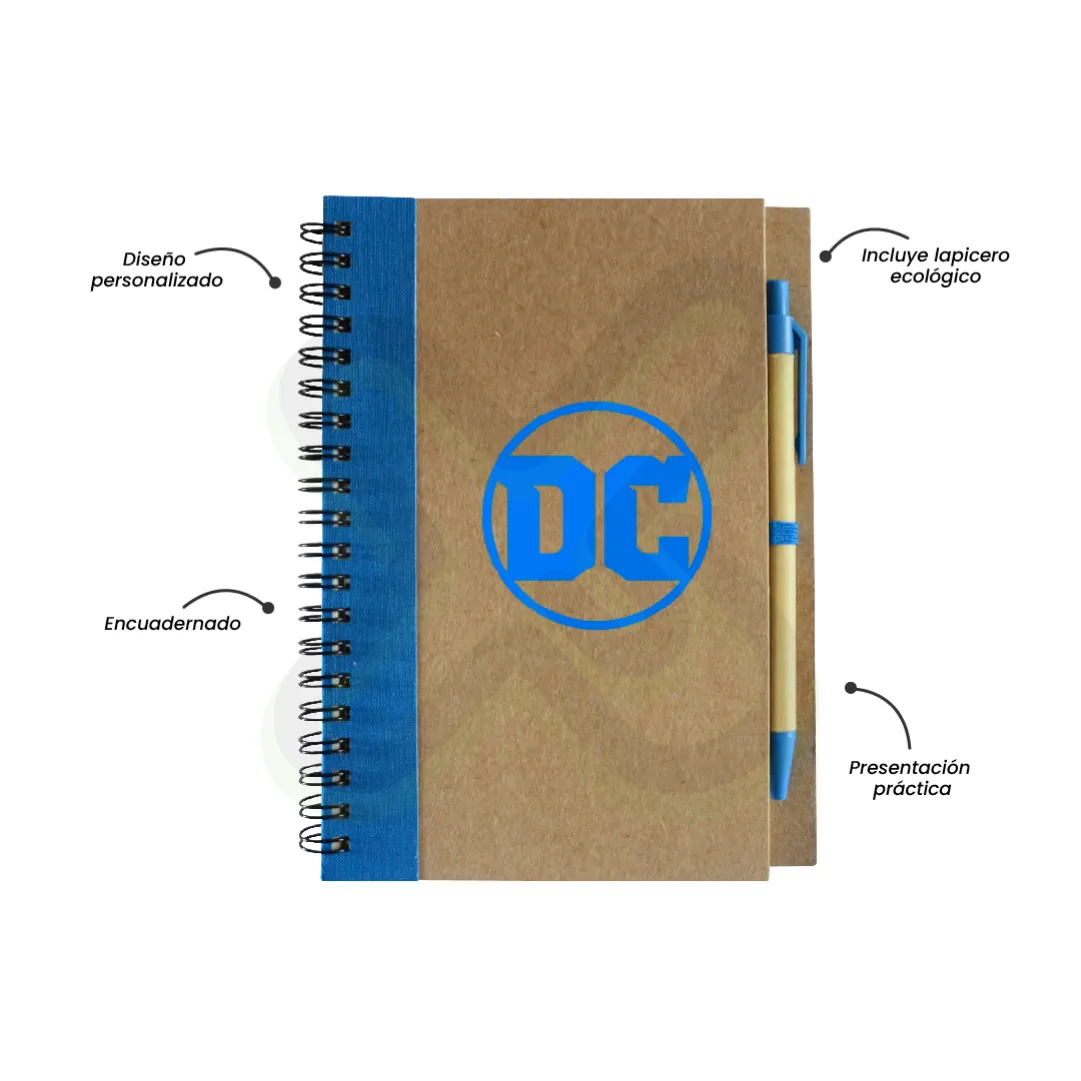 Libreta Tapa Carton Reciclado A5 personalizado para empresas