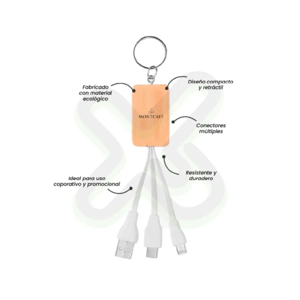 Llavero Cable Cargador personalizado para empresas