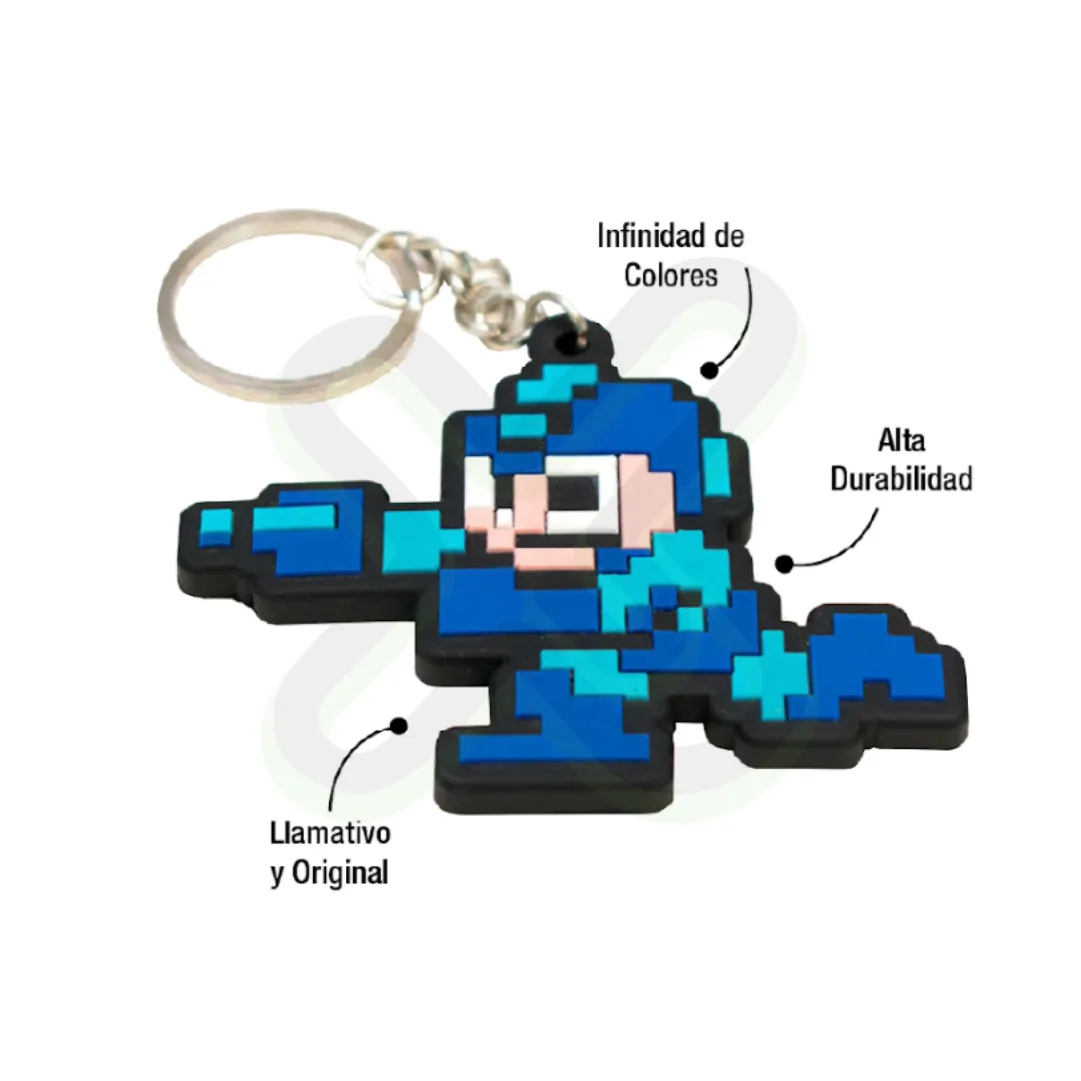Llavero De Goma 2D personalizado con logo