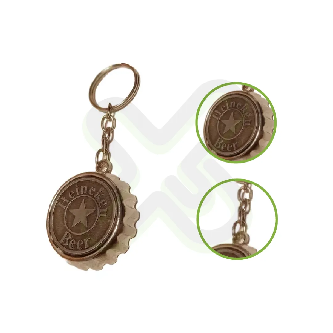 Llavero Destapador Zamak personalizado con logo