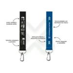 Llavero Lanyard Con Arnes Plata 2 5Cm publicitario para empresas