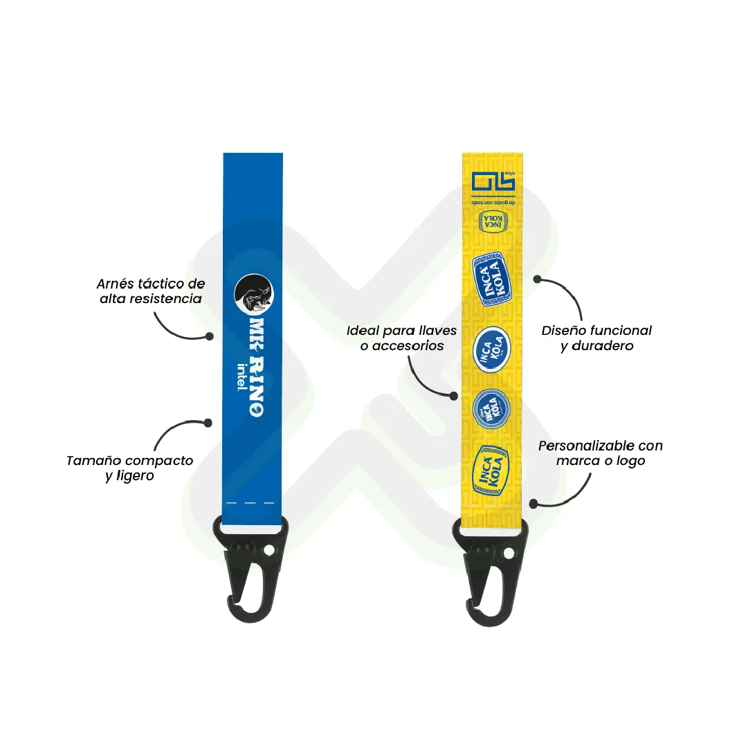 Llavero Lanyard Con Arnes Tactico 2 5Cm publicitario para empresas