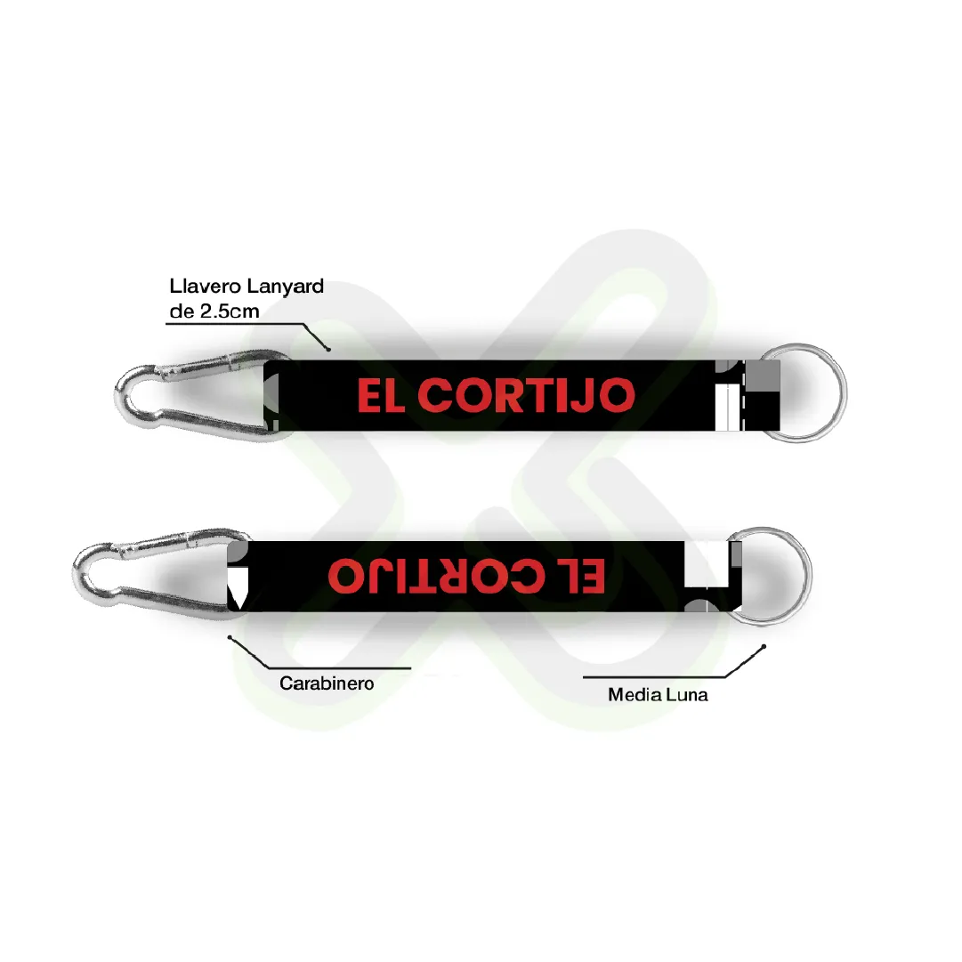 Llavero Lanyard Con Carabiner Y Media Luna 2 5Cm