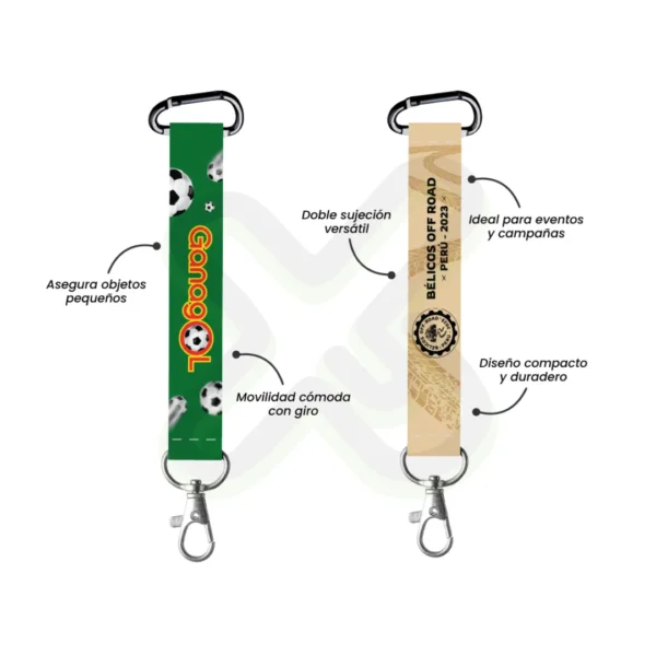 Llavero Lanyard Con Carabiner Y Mosqueton Giratorio Con Palanca 2Cm personalizado para empresas