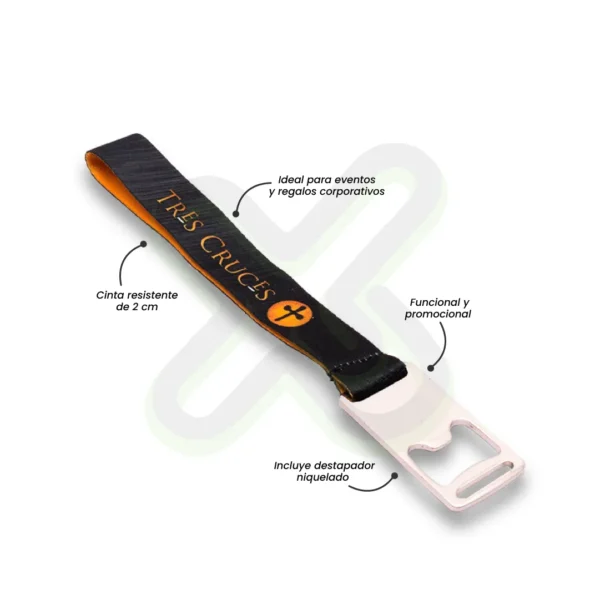 Llavero Lanyard Con Destapador 2 5Cm personalizado para empresas