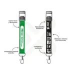 Llavero Lanyard Con Destapador Y Mosqueton Giratorio Con Palanca 2Cm personalizado con logo