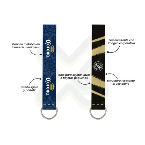 Llavero Lanyard Con Media Luna 2 5Cm personalizado para empresas