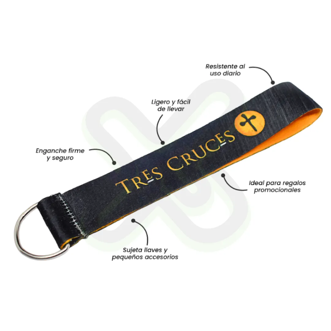 Llavero Lanyard Con Media Luna 2Cm personalizado para empresas