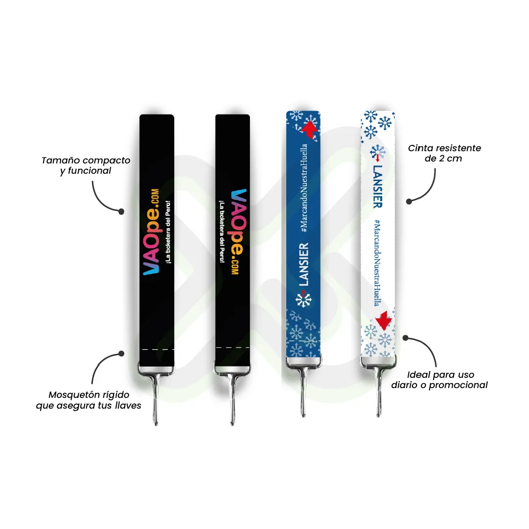 Llavero Lanyard Con Mosqueton Rigido 2 5Cm