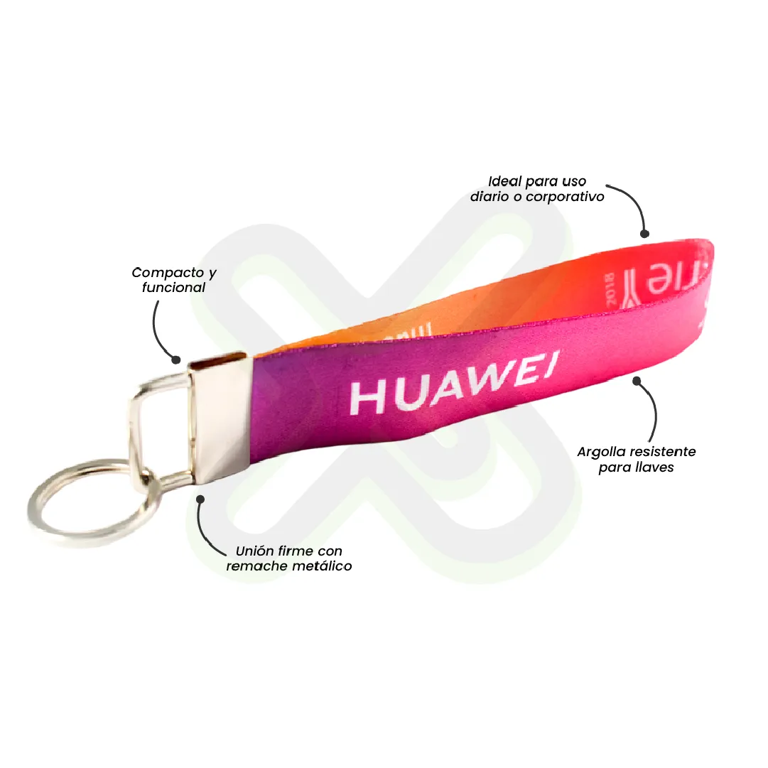 Llavero Lanyard Remache Con Argolla 2Cm personalizado con logo