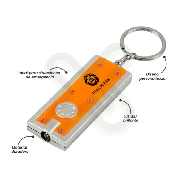 Llavero Led Rentagunlar personalizado para empresas