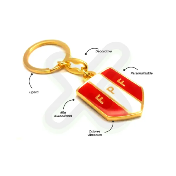 Llavero Metalico Con Resina personalizado para empresas