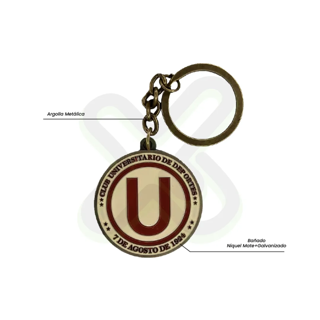 Llavero Metalico Con Resina personalizado con logo