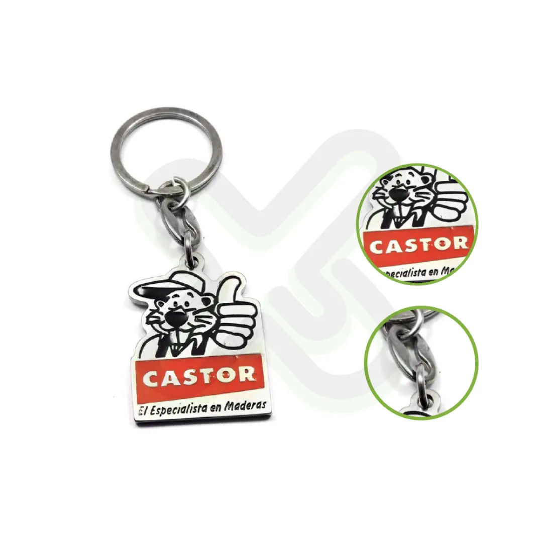 Llavero Metalico Con Resina