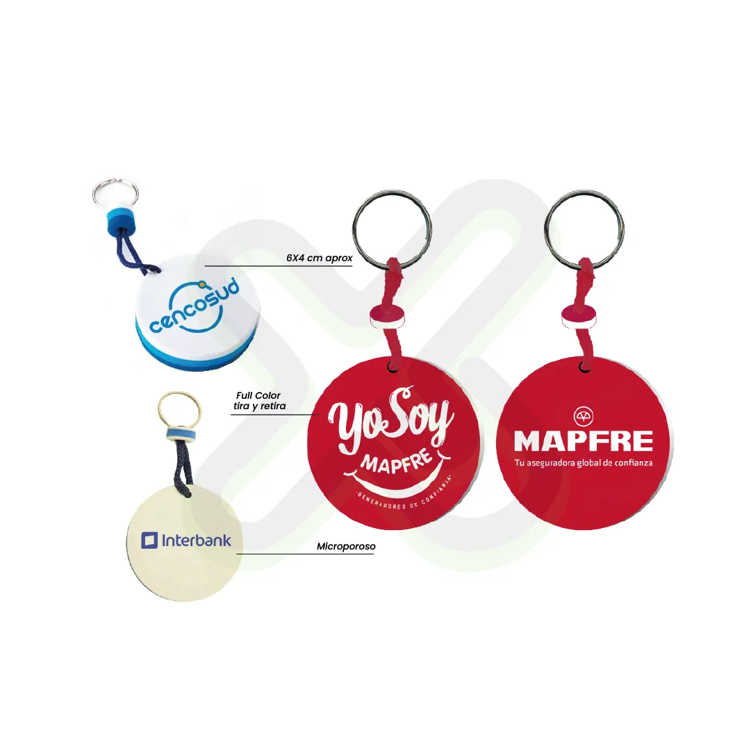 Llavero Microporoso personalizado con logo