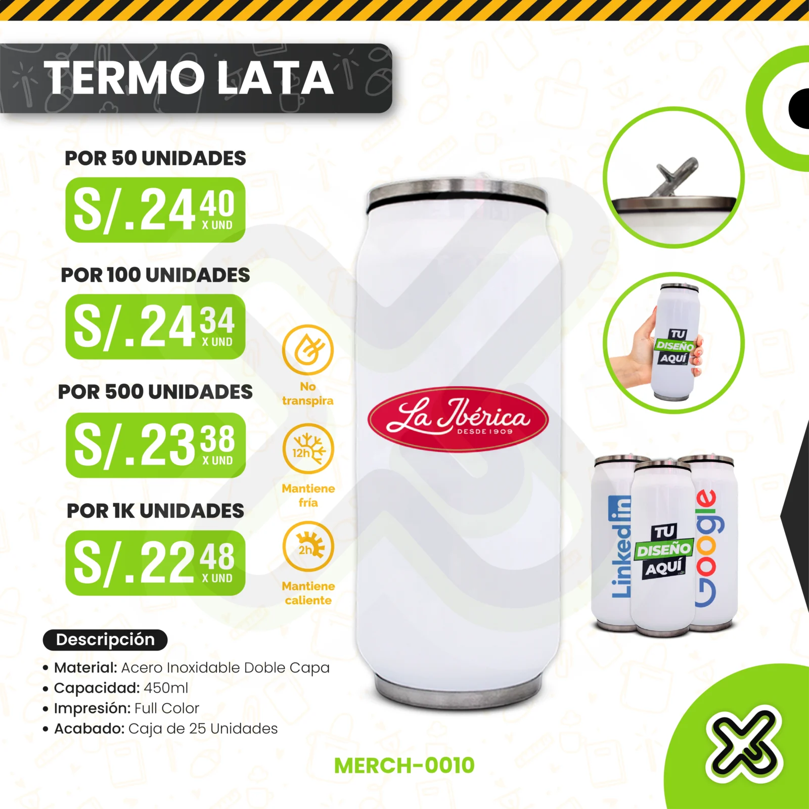 Termo Lata personalizado para empresas