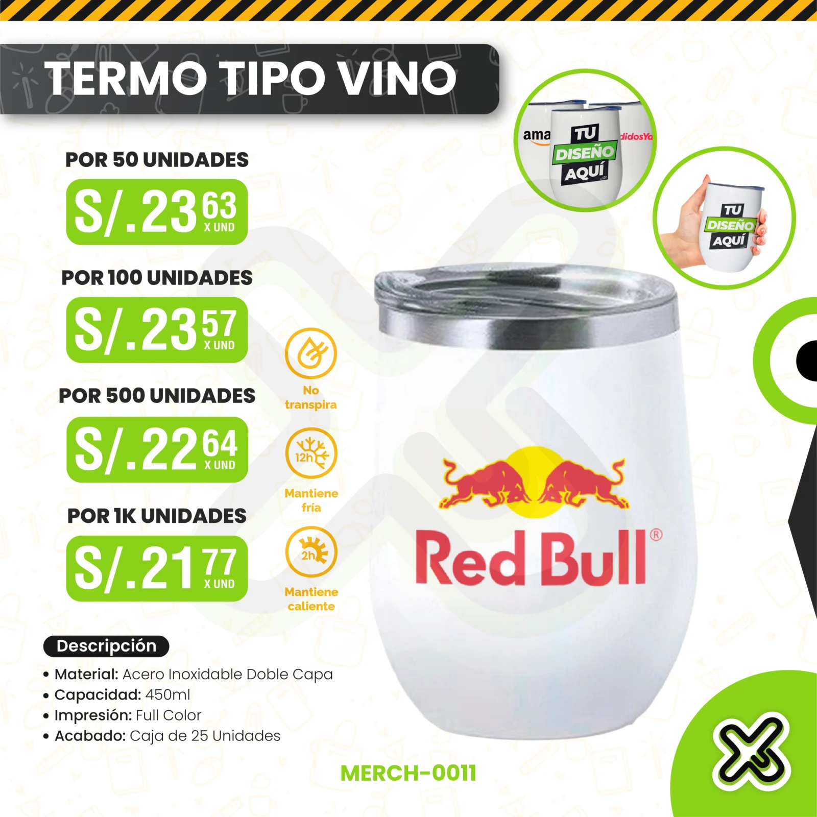 Termo Tipo Vino personalizado para empresas