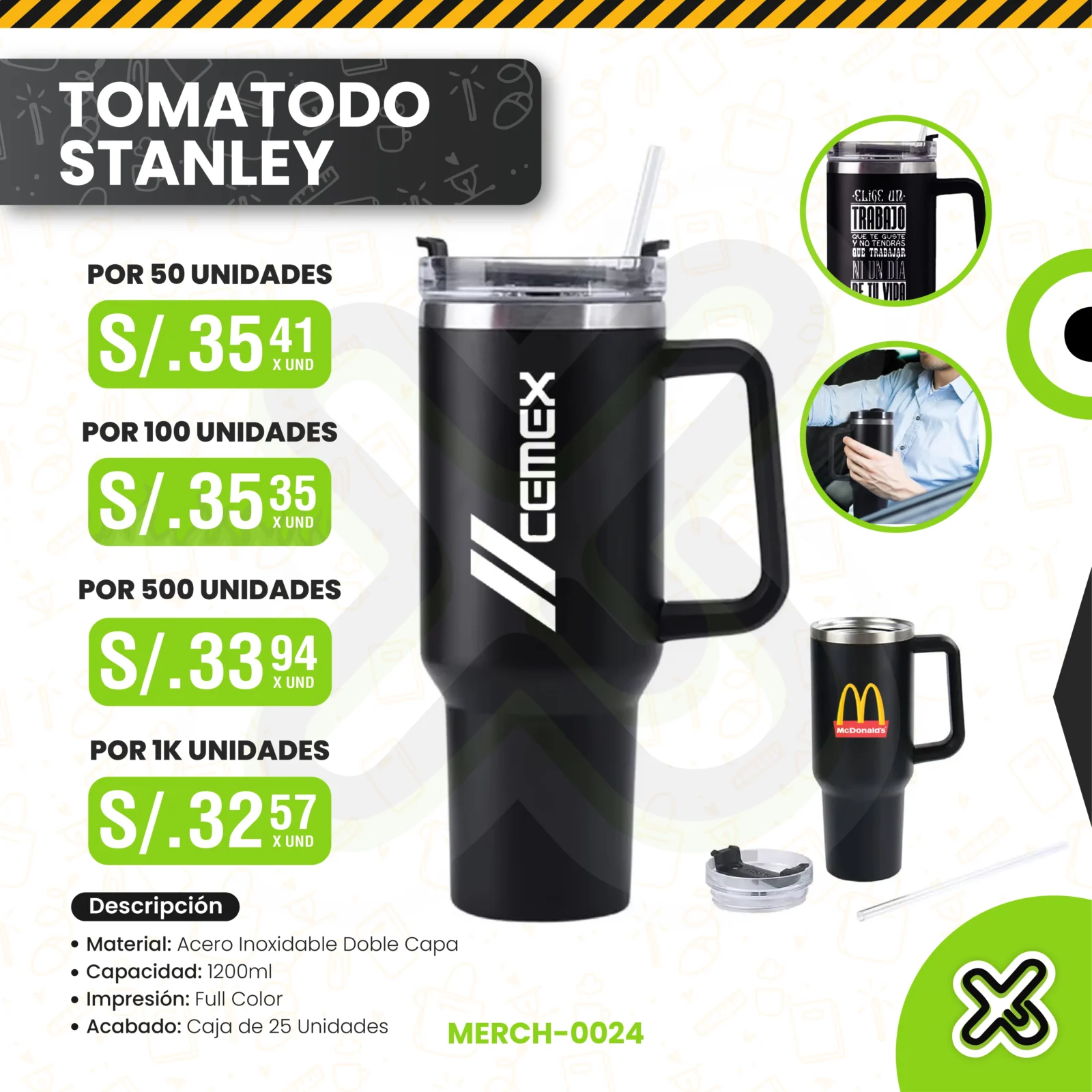 Tomatodo Tipo Stanley personalizado para empresas