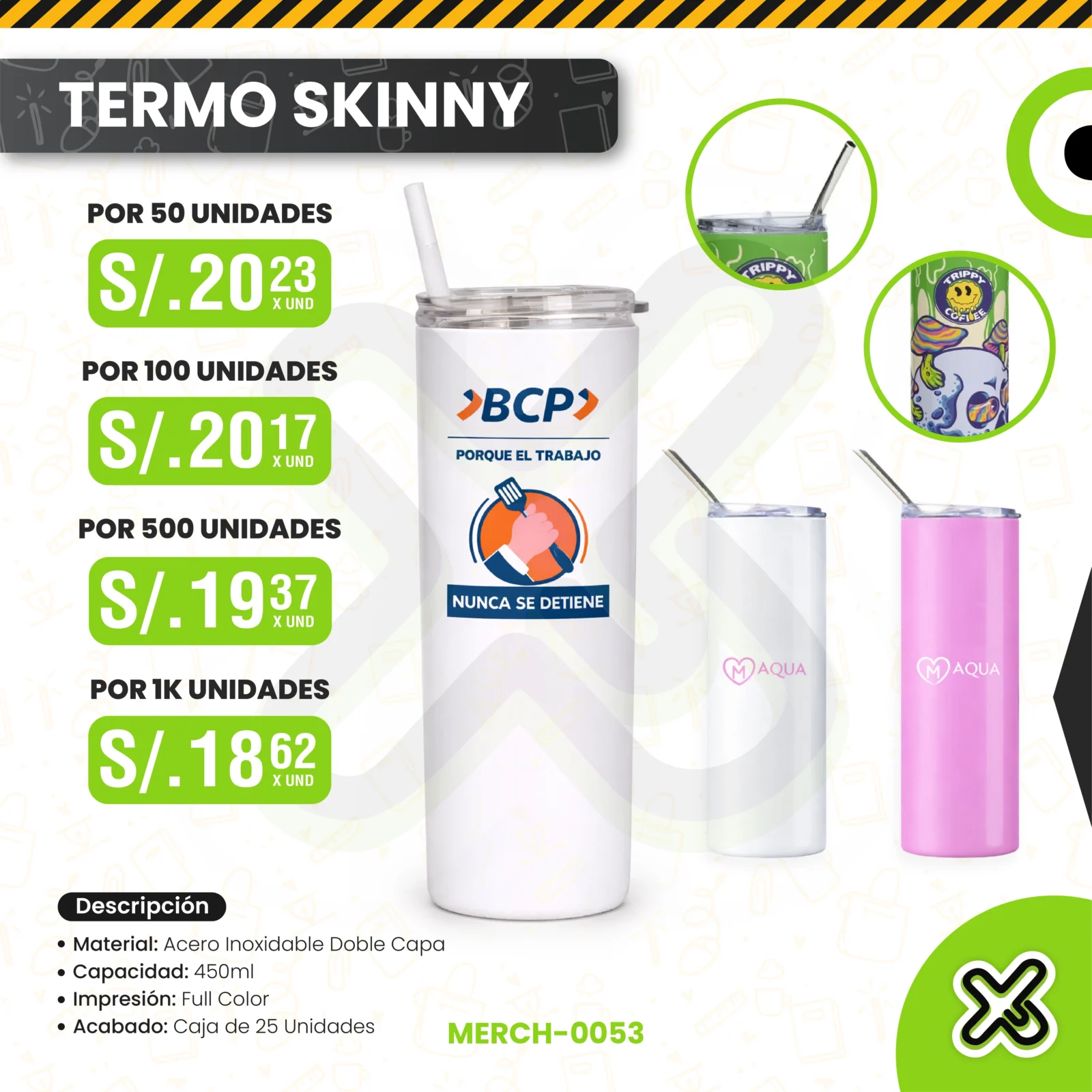 Termo Skinny personalizado para empresas