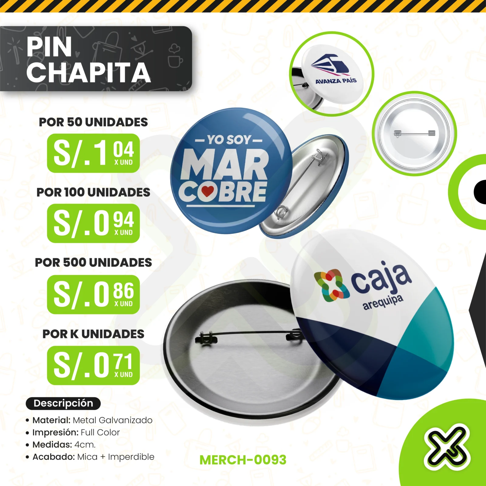 Pin Chapita personalizado para empresas