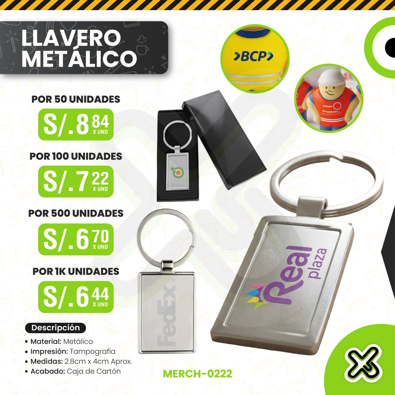 Llavero Metalico personalizado para empresas