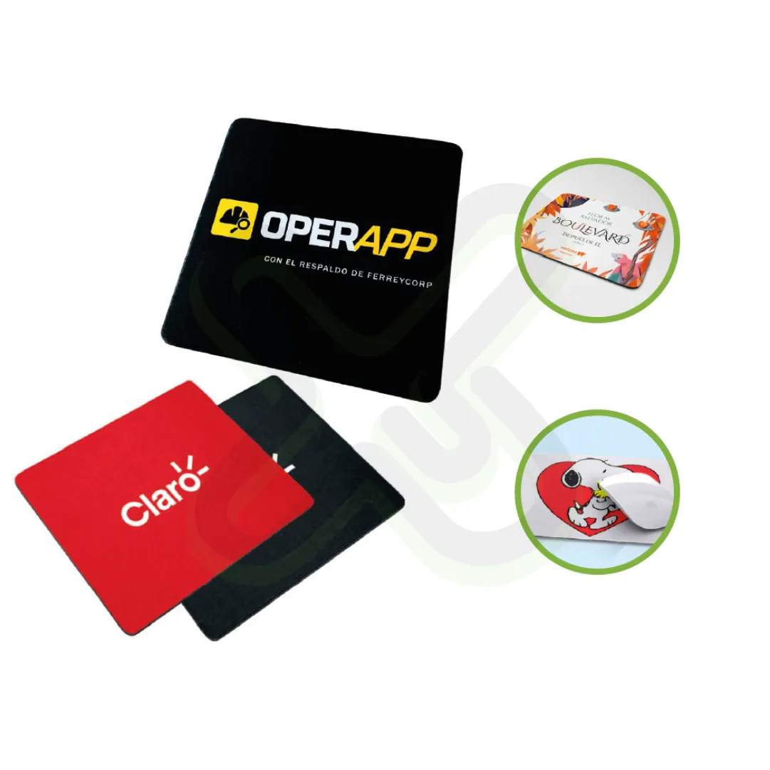 Mouse Pad Cuadrado personalizado con logo