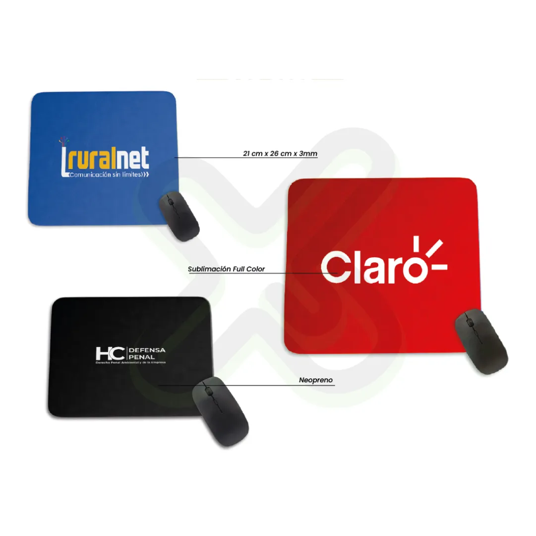 Mouse Pad Rectangular personalizado con logo