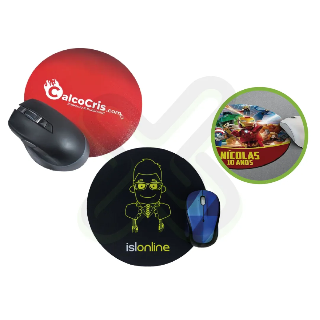 Mouse Pad Redondo personalizado con logo