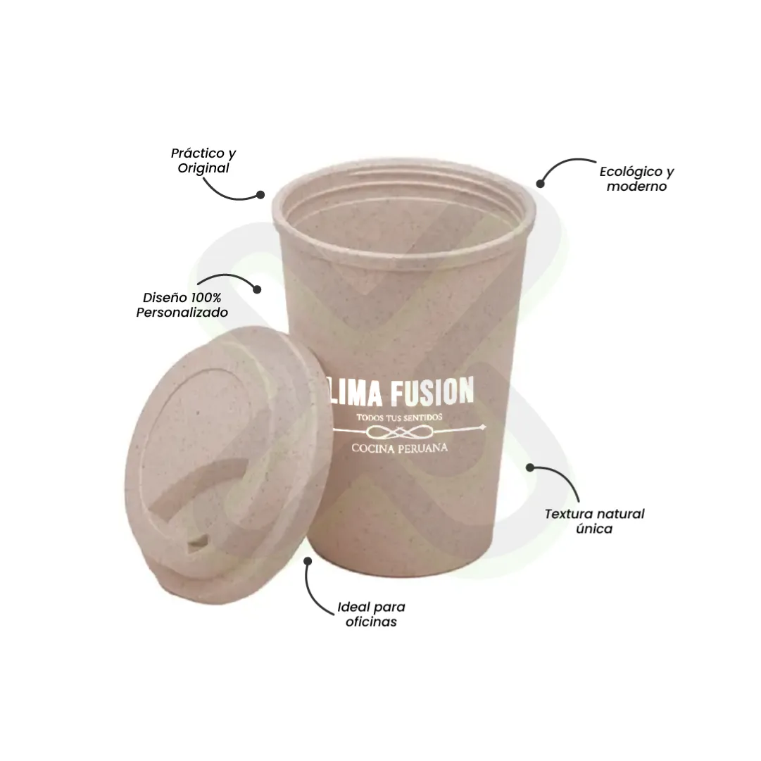 Mug Cafetero Fibra De Trigo 350Ml publicitario para empresas
