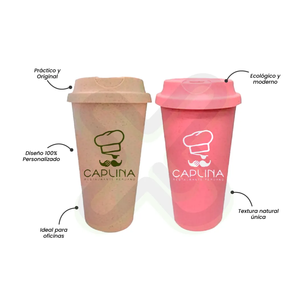 Mug Cafetero Fibra De Trigo 450Ml personalizado para empresas