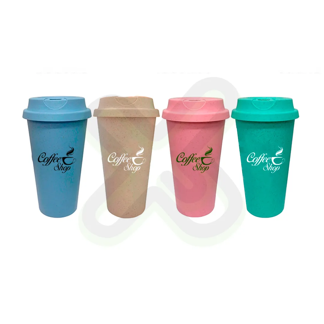 Mug Cafetero Fibra De Trigo 450Ml personalizado con logo