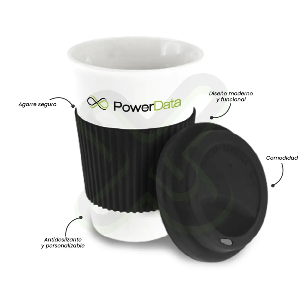 Mug De Ceramica Con Agarradera De Silicona publicitario para empresas