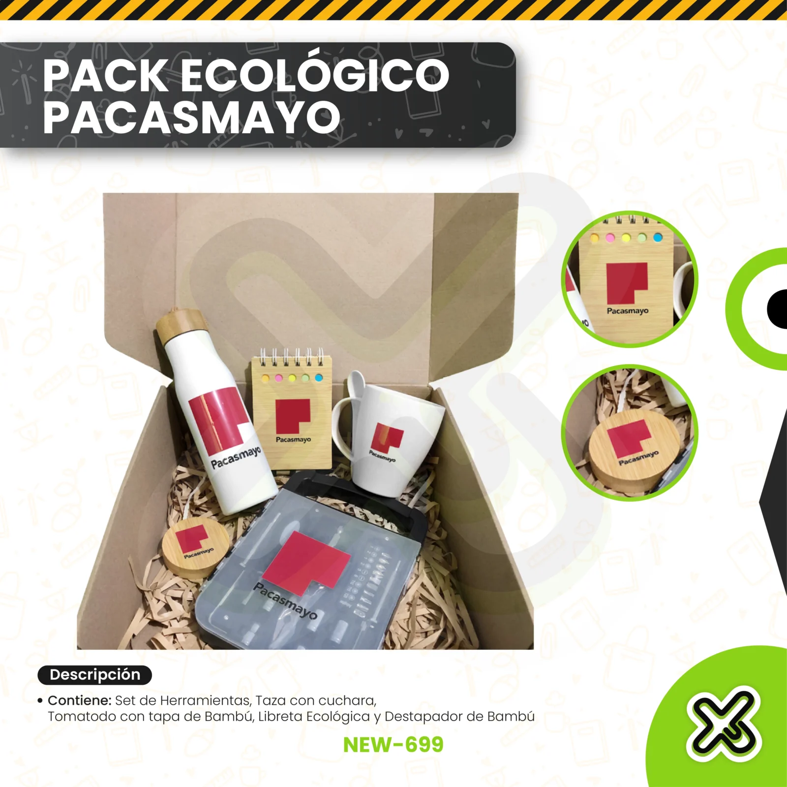 Pack Ecológico Pacasmayo personalizado para empresas