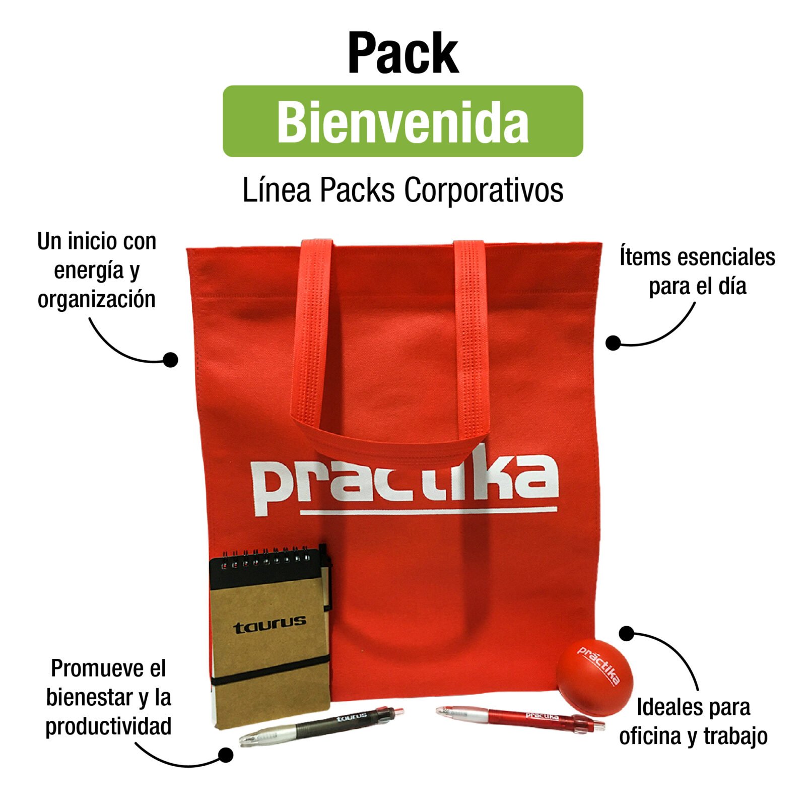 Pack Bienvenida Practica publicitario para empresas