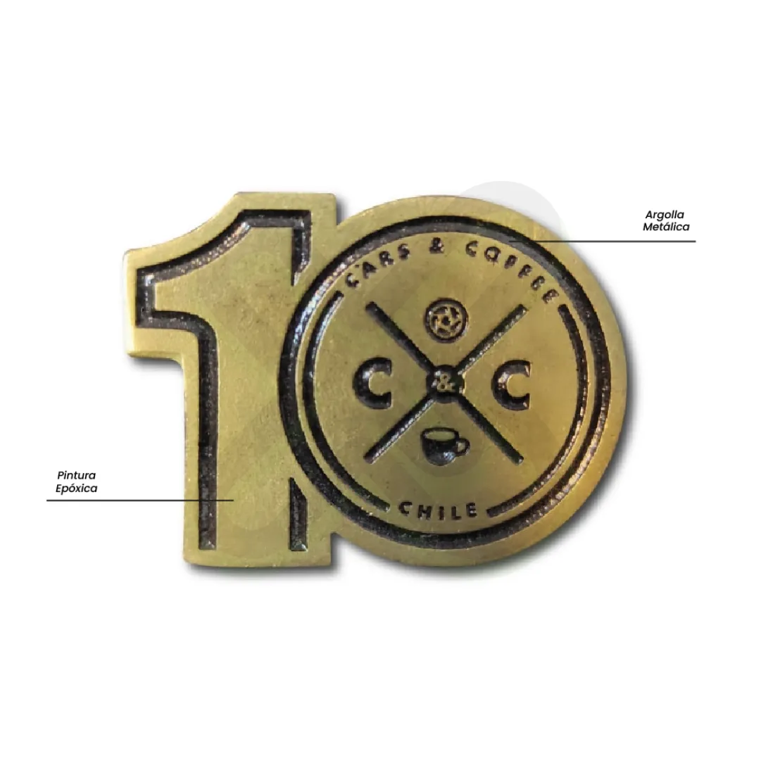 Pin Metalico Zamak personalizado con logo