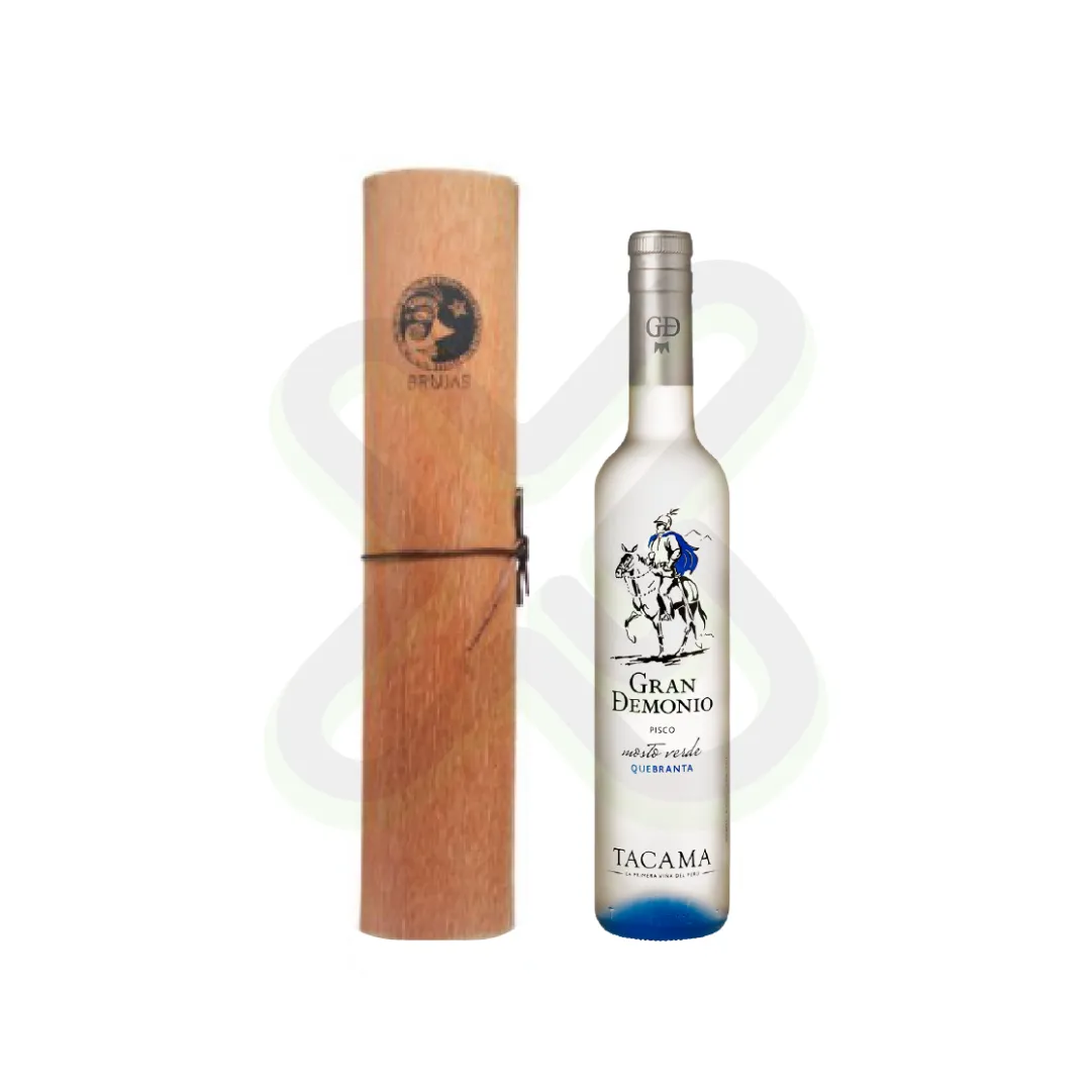 Pisco Con Envase Tubular Tipo Pergamino personalizado con logo
