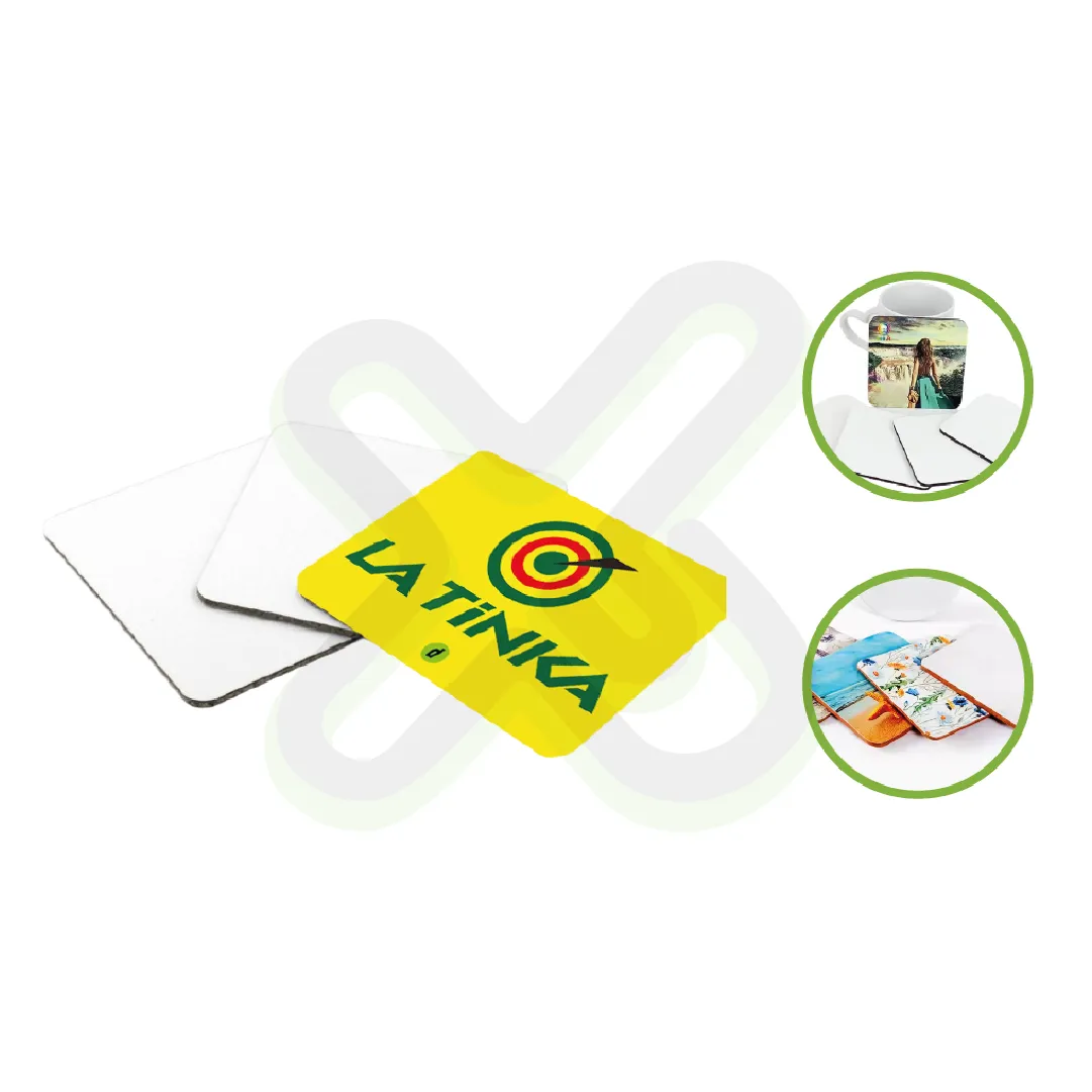 Posavasos De Neopreno Cuadrado personalizado con logo