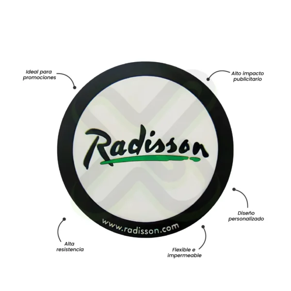 Posavasos Plastisol personalizado para empresas