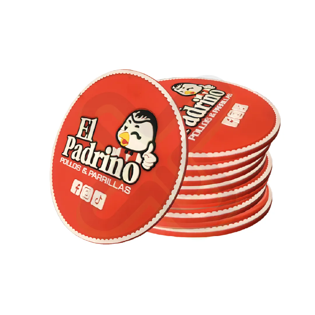 Posavasos Plastisol personalizado con logo