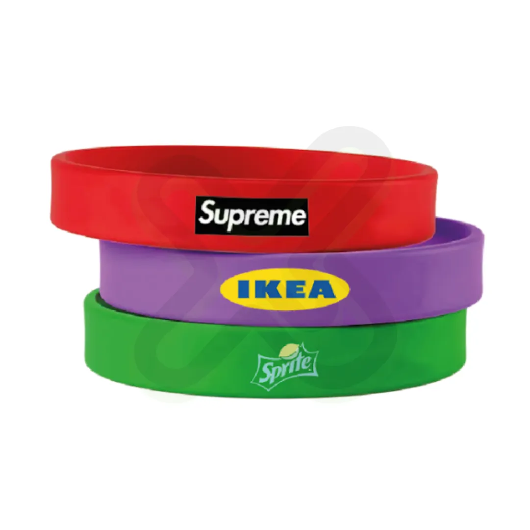 Pulsera De Goma Impresion Full Color personalizado con logo