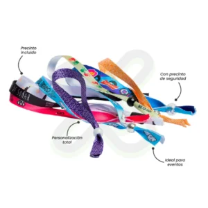 PULSERA DE TELA CON ACCESORIO METALICO 1 5CM
