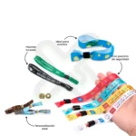 Pulsera De Tela Con Accesorio Metalico 1 5Cm