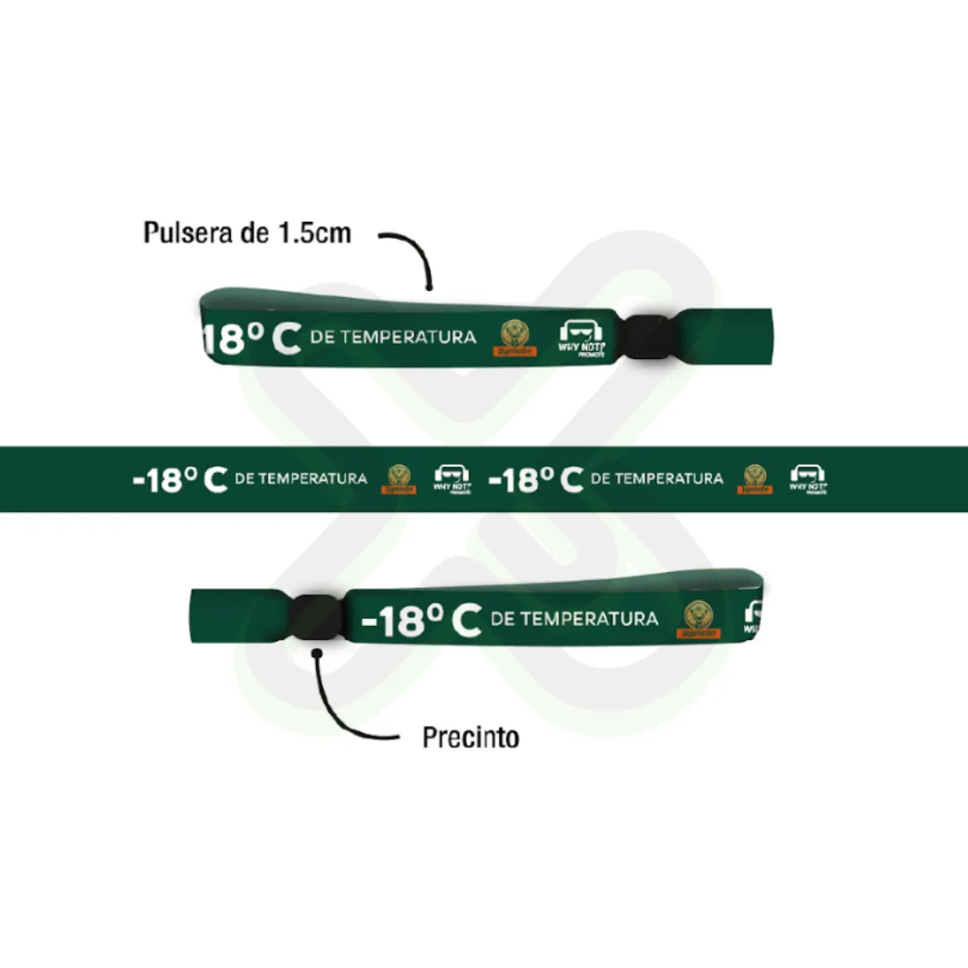 Pulsera De Tela Con Accesorio Plastico 1 5Cm personalizado con logo