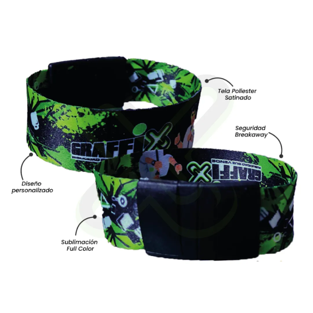 Pulsera De Tela Con Break Away publicitario para empresas