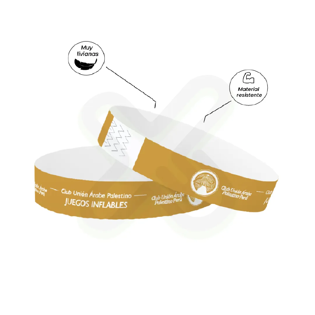 Pulsera Tyvek personalizado con logo