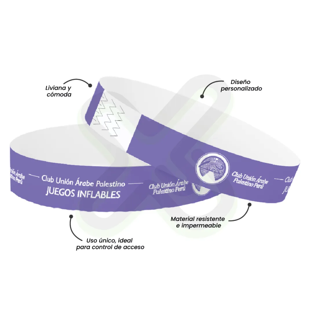 Pulsera Tyvek Economica personalizado para empresas
