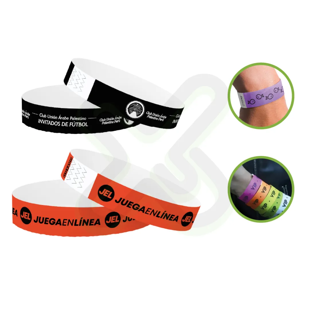 Pulsera Tyvek Economica personalizado con logo
