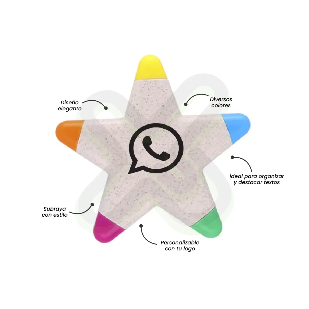 Resaltador Estrella De Fibra De Trigo personalizado para empresas