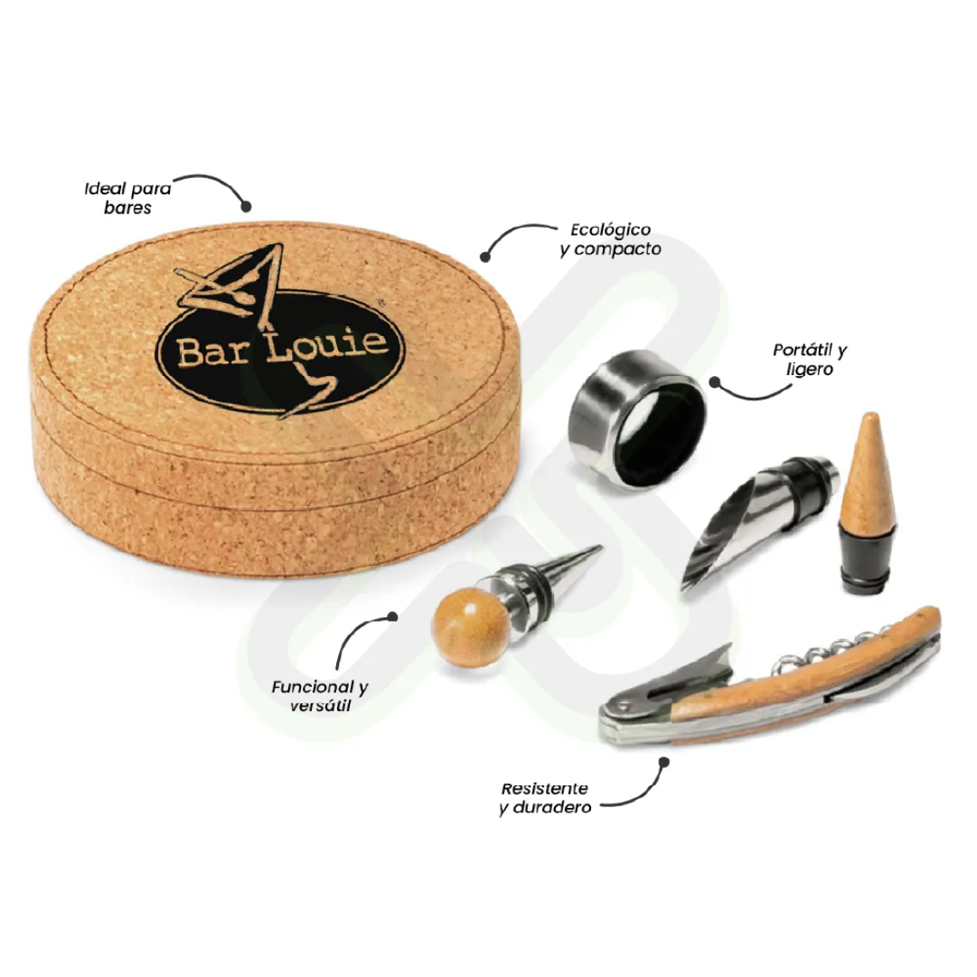 Set De Vino Ecologico Con Logo personalizado con logo