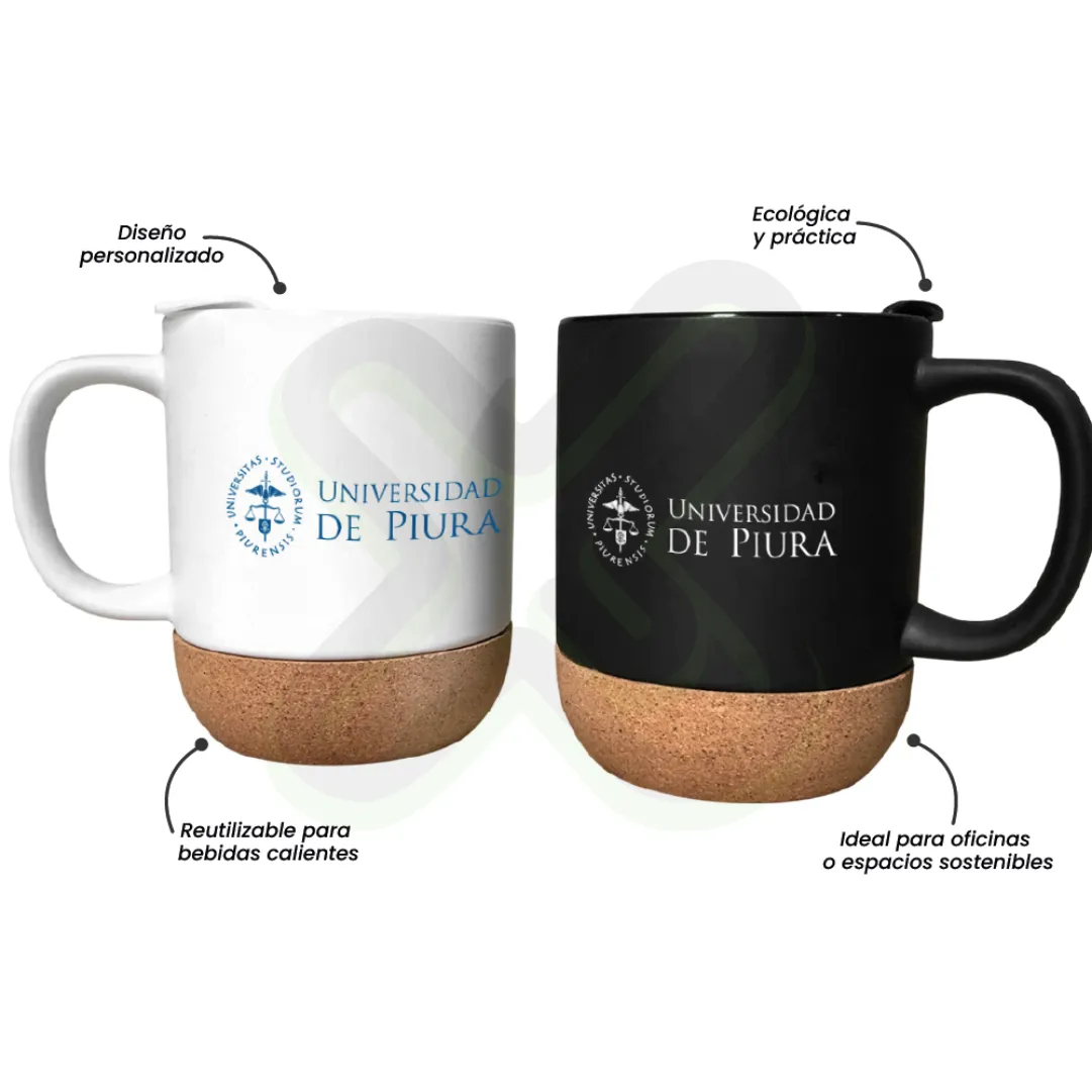 Taza Con Base De Corcho publicitario para empresas